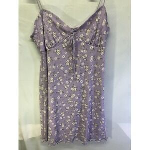 Vintage Charlotte Russe Floral Print Top Cami Blouse Empire Waist Lace Sz M